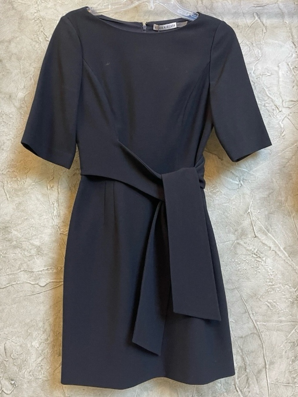 Alice & Olivia Virgil Boat Neck Romper Black size 10 NEW